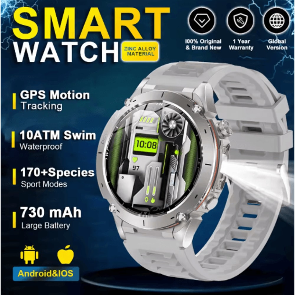 Stratos 4 Rugged GPS Smartwatch AMOLED Outdoor Watch With Compass Altimeter Flashlight 13