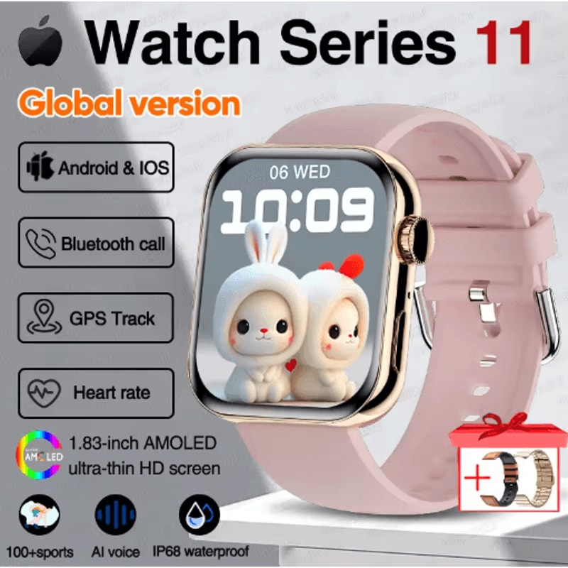 Series 11 Pro AMOLED GPS Smartwatch Bluetooth Call Waterproof Fitness Watch For IOS Android 2