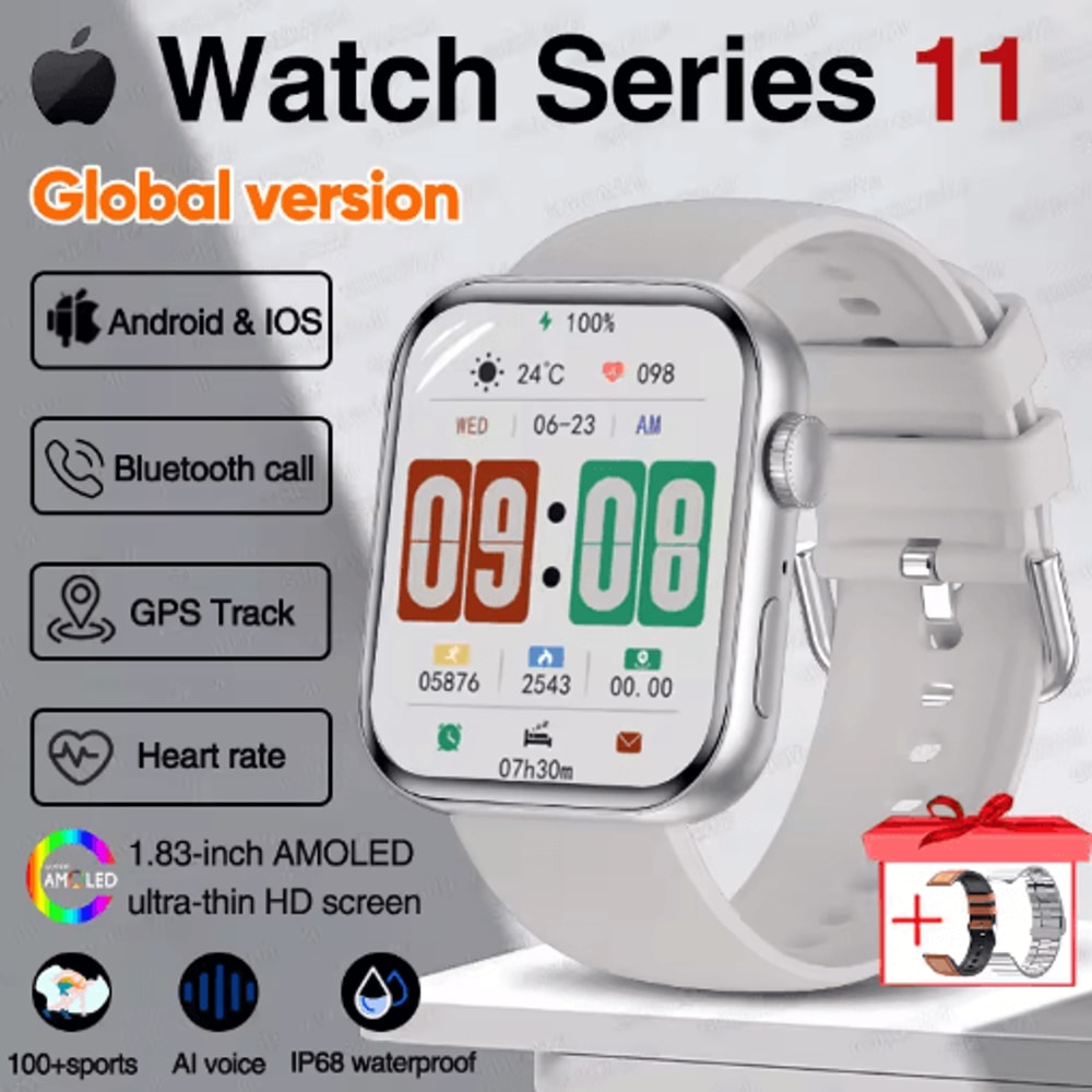 Series 11 Pro AMOLED GPS Smartwatch Bluetooth Call Waterproof Fitness Watch For IOS Android 3