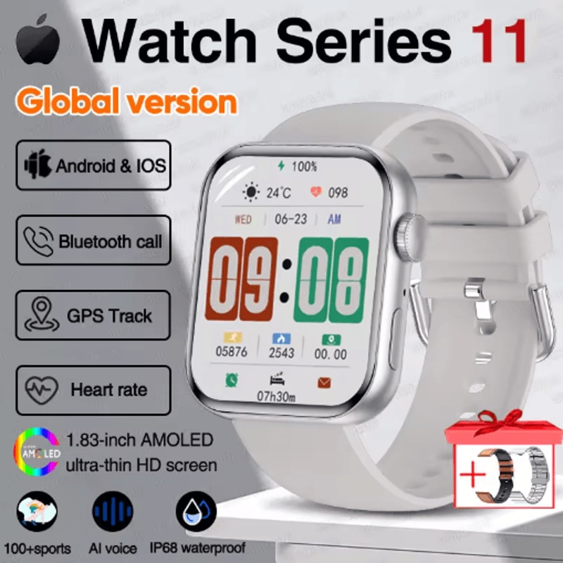 Series 11 Pro AMOLED GPS Smartwatch Bluetooth Call Waterproof Fitness Watch For IOS Android 3