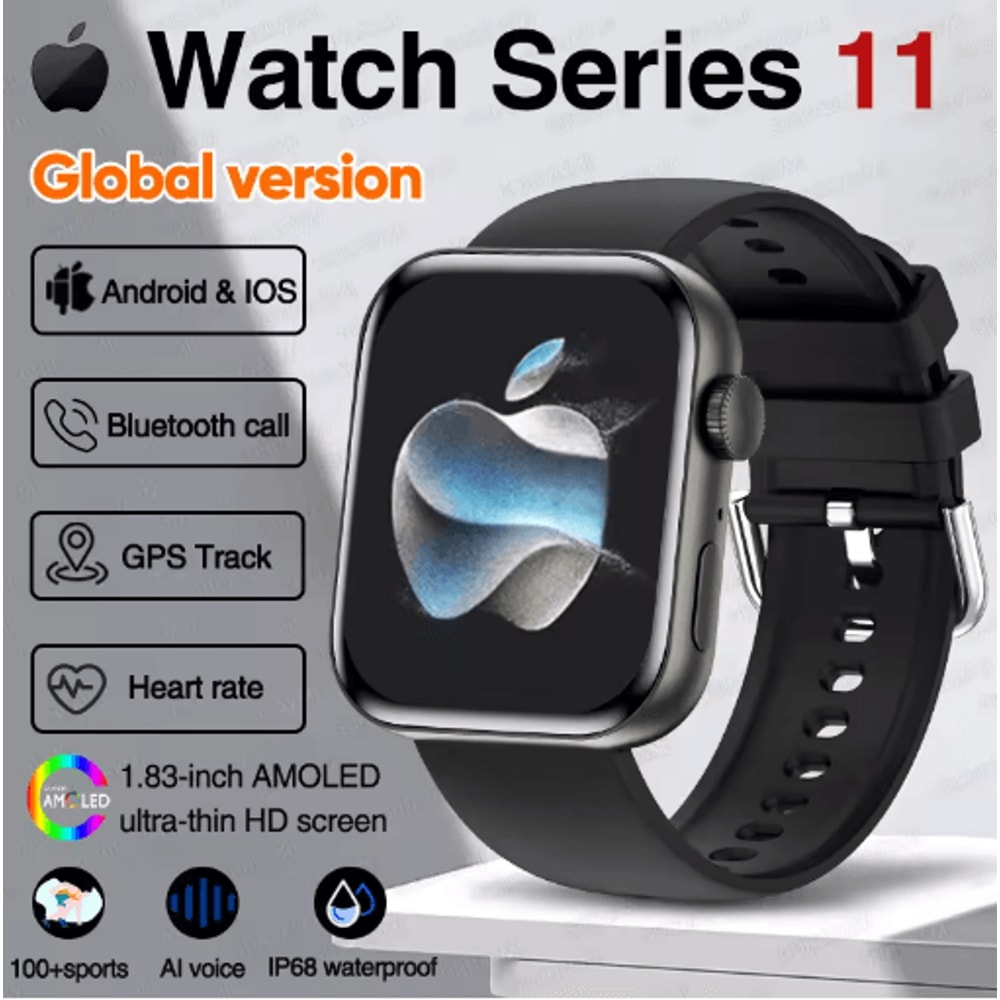Series 11 Pro AMOLED GPS Smartwatch Bluetooth Call Waterproof Fitness Watch For IOS Android 16