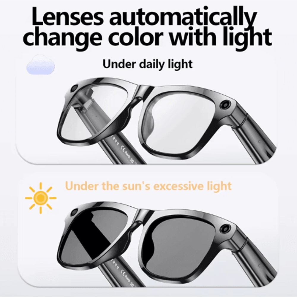 VisionX AI Smart Camera Glasses HD Video Translation Bluetooth Call Sunglasses 10