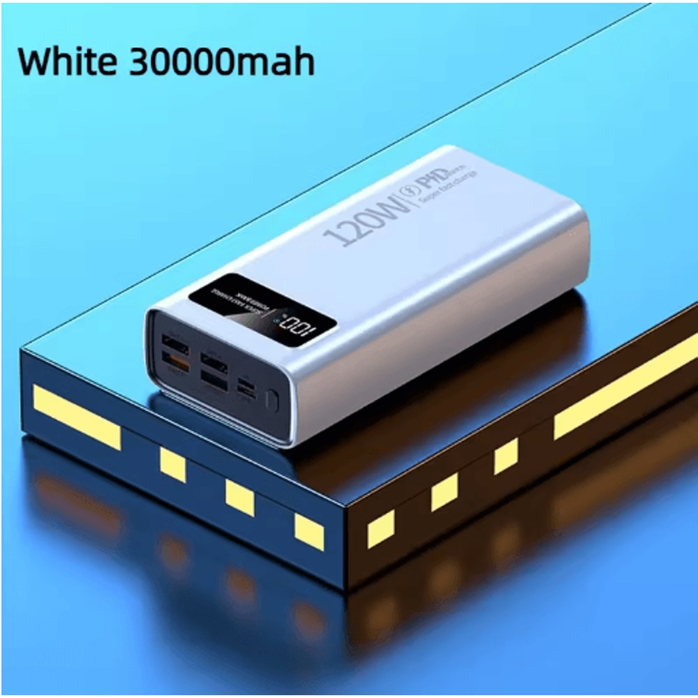 PowerMax 50000mAh 120W Fast Charging Power Bank High Capacity Portable Charger With Digital Display 6