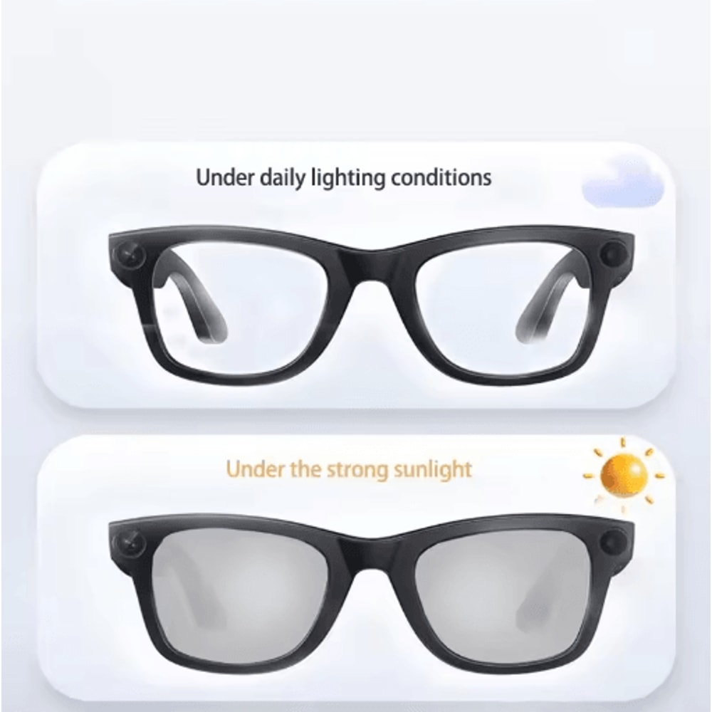 VisionEdge 4K AI Smart Glasses HD Camera Translation Bluetooth Call Wearable 1