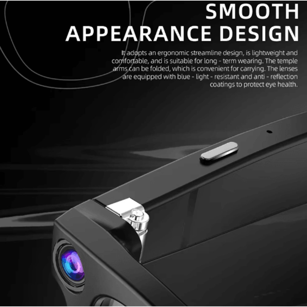 VisionEdge 4K AI Smart Glasses HD Camera Translation Bluetooth Call Wearable 10