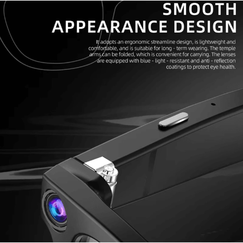 VisionEdge 4K AI Smart Glasses HD Camera Translation Bluetooth Call Wearable 10