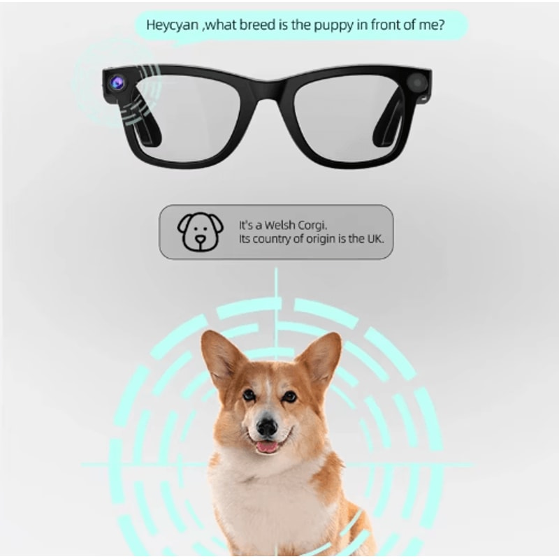 VisionEdge 4K AI Smart Glasses HD Camera Translation Bluetooth Call Wearable 0