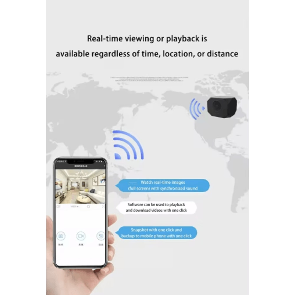 SecureView 4K Mini WiFi IP Camera Portable Remote Monitoring HD Security Cam 4
