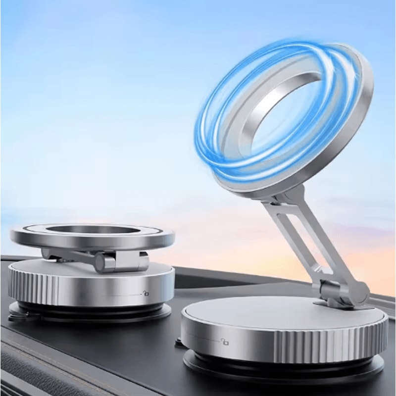 MagGrip Pro Vacuum Magnetic Phone Holder 360 Foldable Suction Mount For Car Multi Use 5