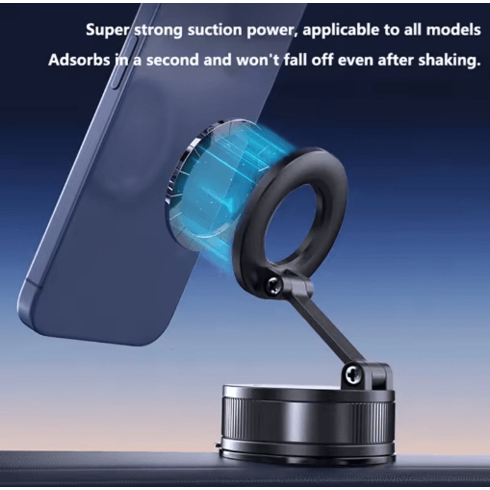 MagGrip Pro Vacuum Magnetic Phone Holder 360 Foldable Suction Mount For Car Multi Use 9
