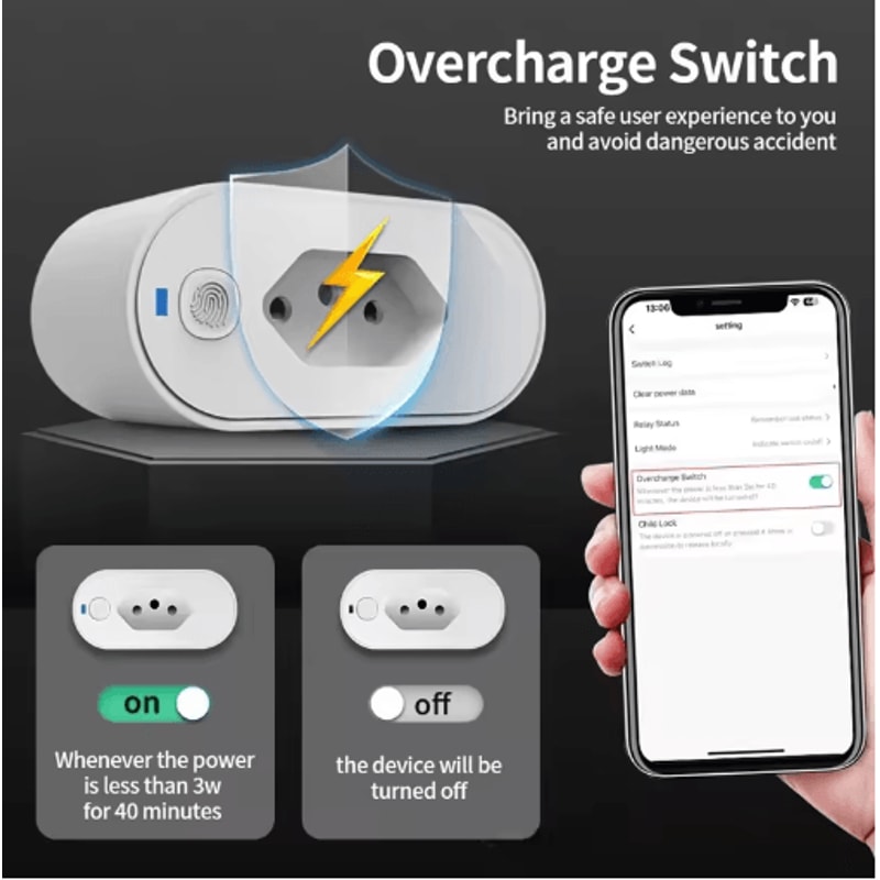 Smart 16A WiFi Plug Energy Monitoring Voice Control Socket 6