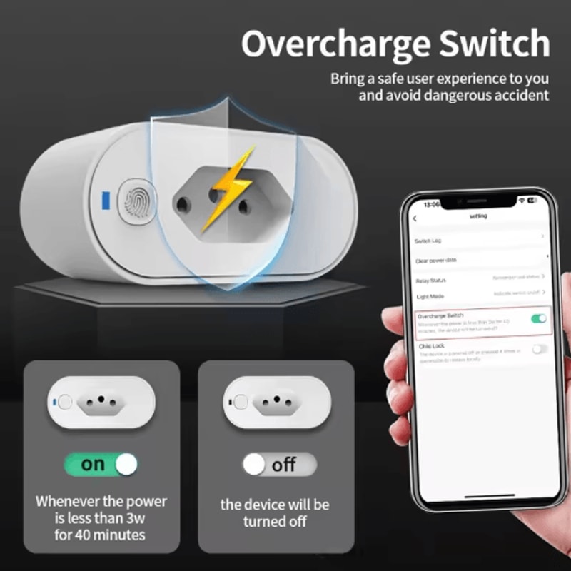 Smart 16A WiFi Plug Energy Monitoring Voice Control Socket 7