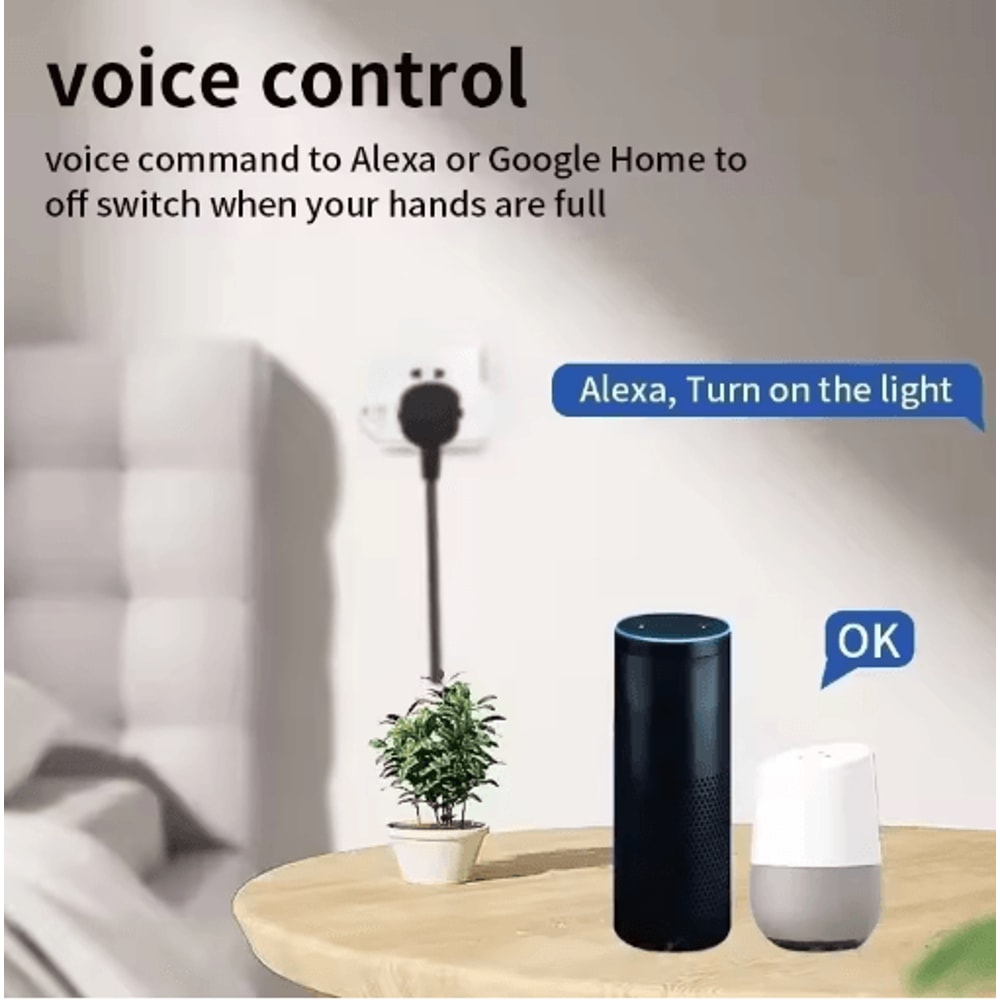 Smart 16A WiFi Plug Energy Monitoring Voice Control Socket 8