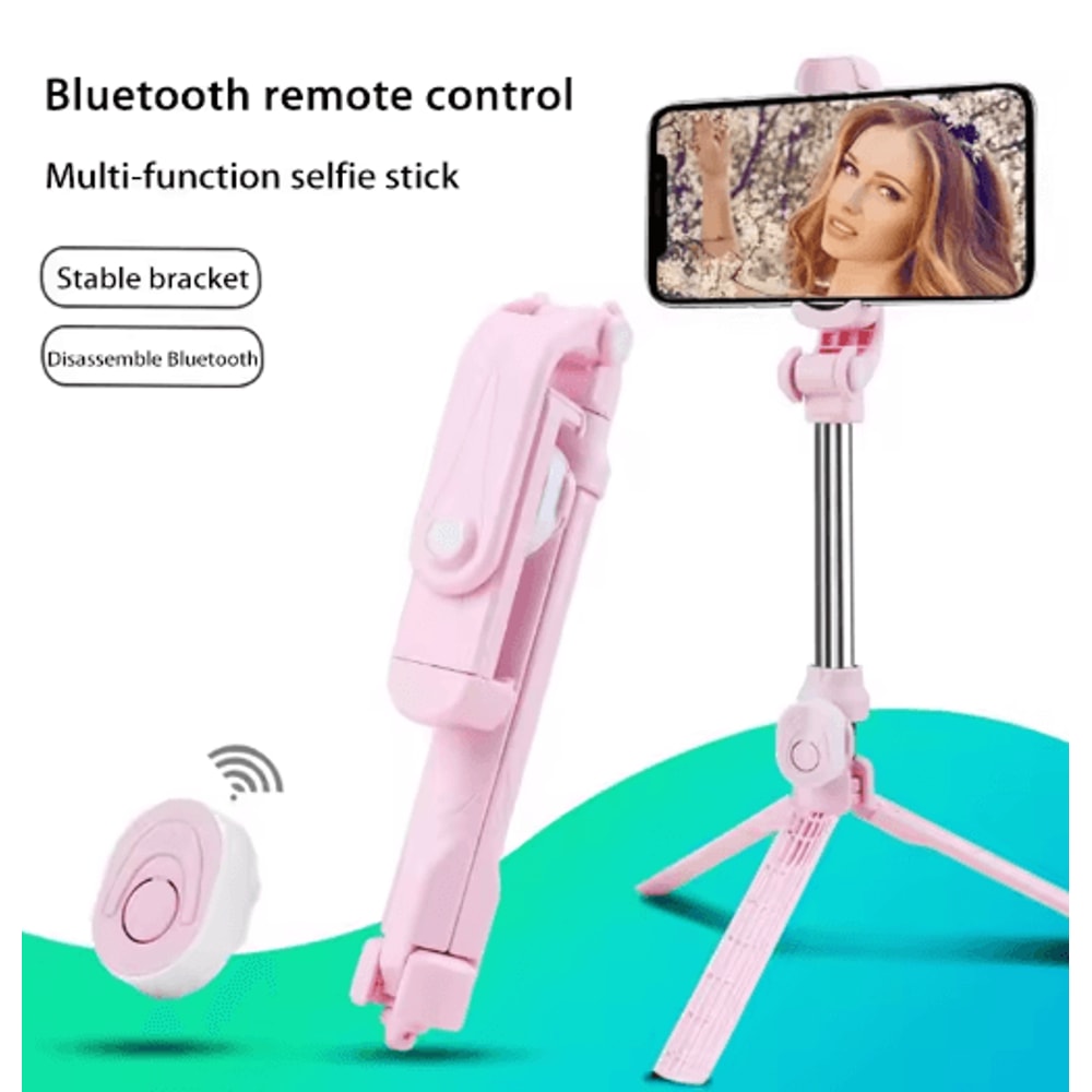 3in1 Bluetooth Selfie Stick Tripod With Remote Portable Phone Tripod Stand For IPhone Android 12