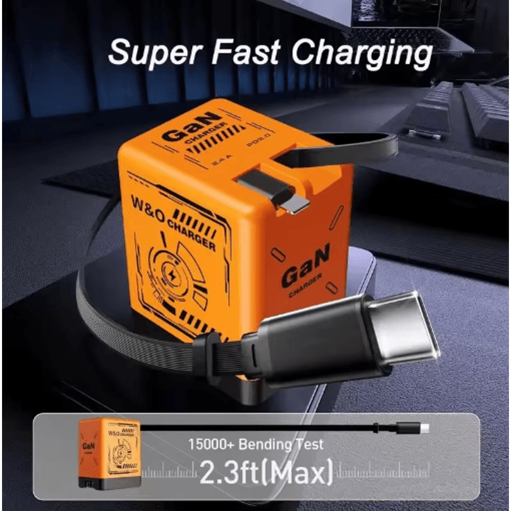 GaN Super Fast Charging Adapter Compact Portable USB C Travel Charger For IPhone Android 0