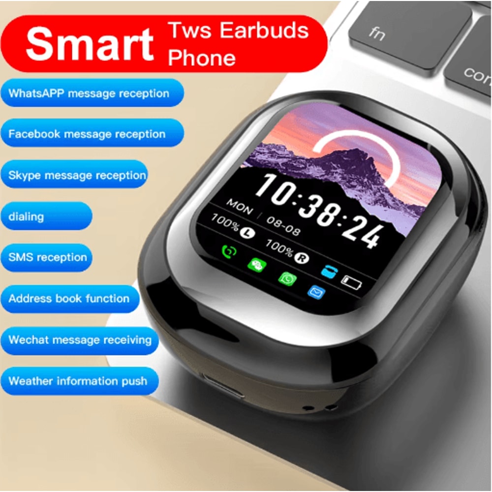 SEONE Smart Touchscreen TWS Earbuds With LED Display Wireless Bluetooth Earbuds With App Control 3