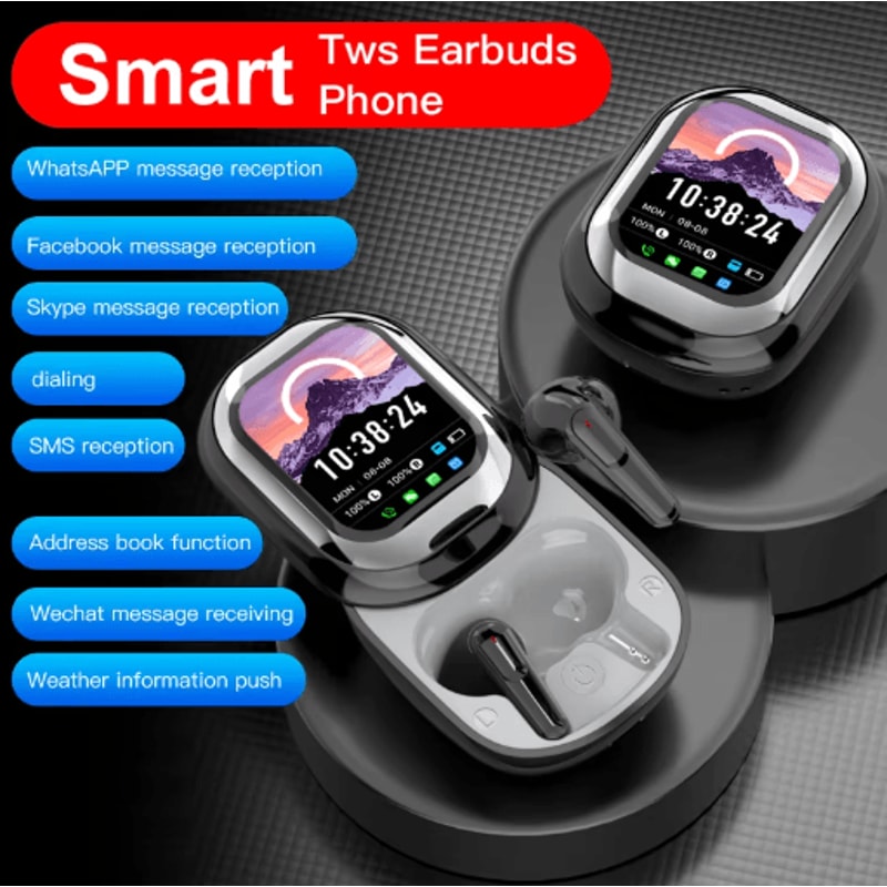 SEONE Smart Touchscreen TWS Earbuds With LED Display Wireless Bluetooth Earbuds With App Control 5