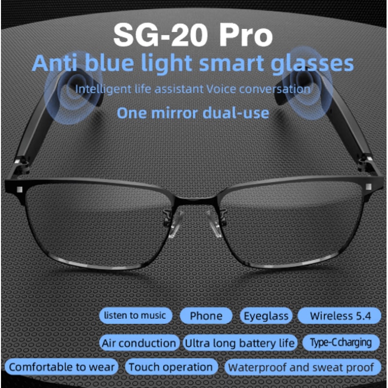 SG20 Pro Smart Audio Glasses Bluetooth TWS Smart Glasses With Voice Assistant Lightweight Design 2