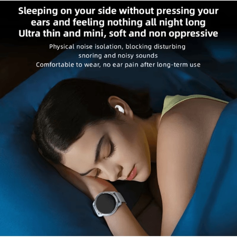 T70 SleepFit TWS Wireless Earbuds Lightweight Bluetooth Earbuds With USBC Charging Comfortable Fit 3