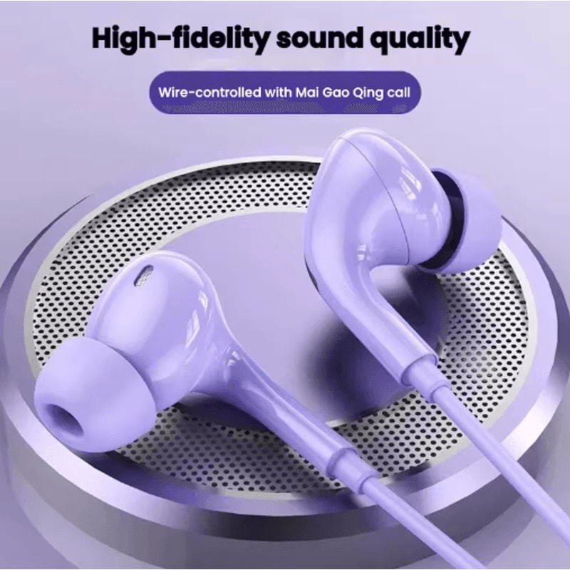 HiFi TypeC Wired Earbuds 12M USB C Sport Earphones With Mic Digital Chip Audio 6