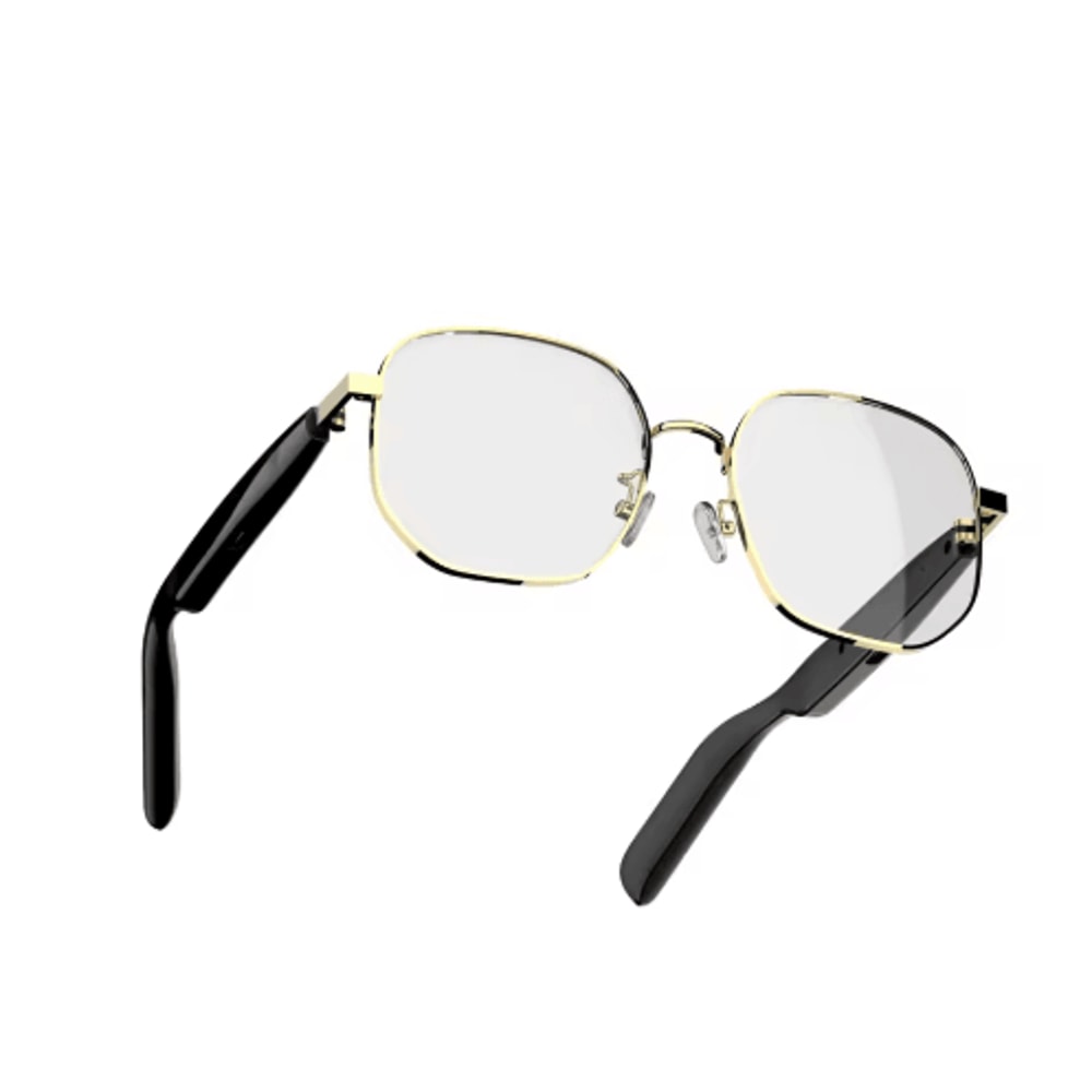 SG16 Pro Smart Audio Glasses Anti Blue Light Bluetooth Sunglasses With Gold Frame For Sports Dail 1