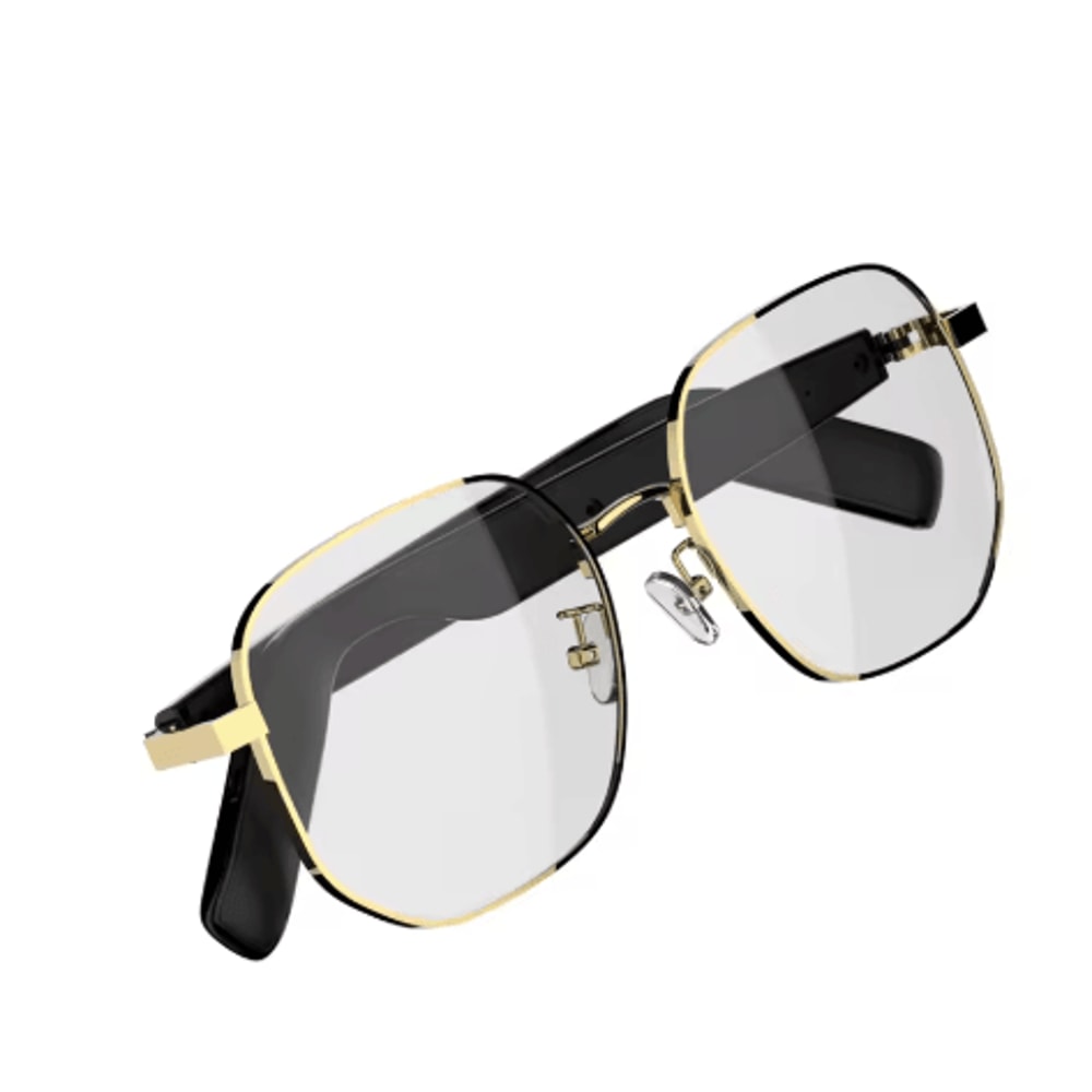 SG16 Pro Smart Audio Glasses Anti Blue Light Bluetooth Sunglasses With Gold Frame For Sports Dail 4