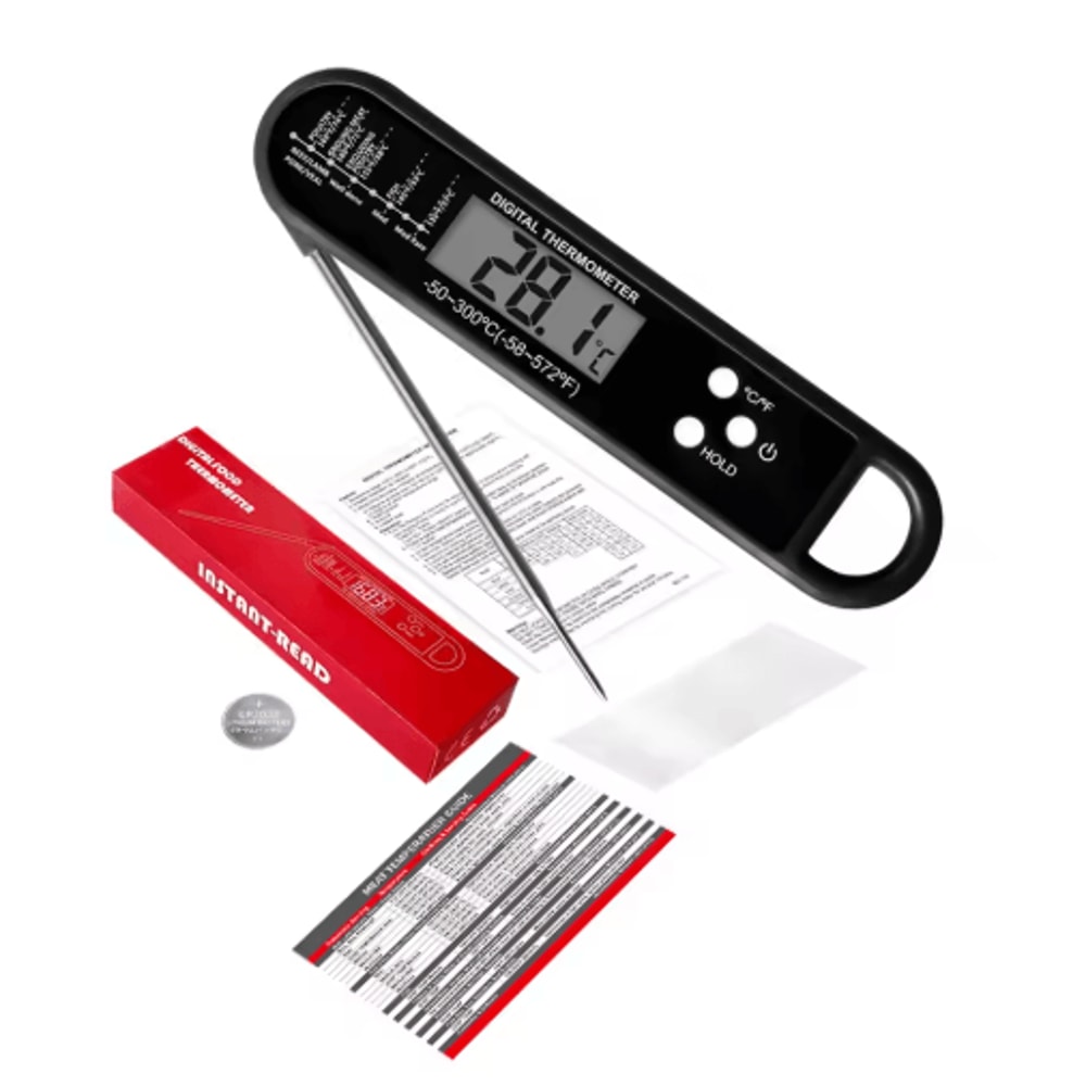 Instant Read Digital Meat Thermometer High Accuracy Waterproof BBQ Kitchen Thermometer With Backl 3