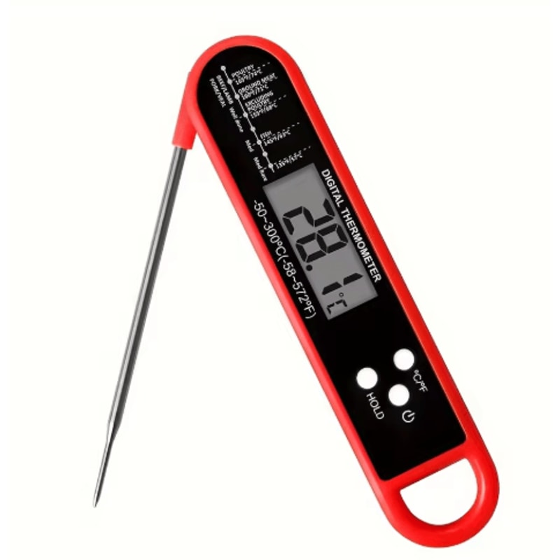 Instant Read Digital Meat Thermometer High Accuracy Waterproof BBQ Kitchen Thermometer With Backl 4