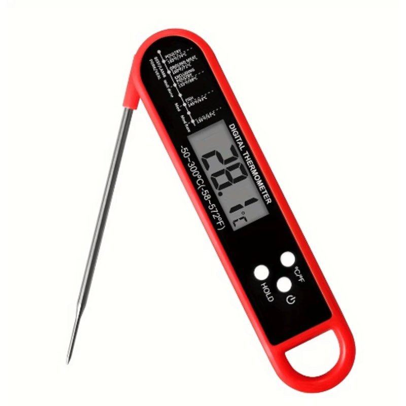 Instant Read Digital Meat Thermometer High Accuracy Waterproof BBQ Kitchen Thermometer With Backl 0