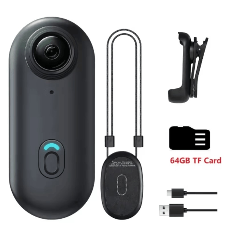 4K Thumb Action Camera Mini Wearable Sports Camera With Stabilization Rechargeable Battery 4