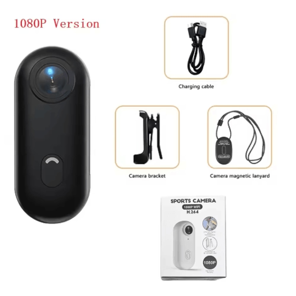 4K Thumb Action Camera Mini Wearable Sports Camera With Stabilization Rechargeable Battery 7