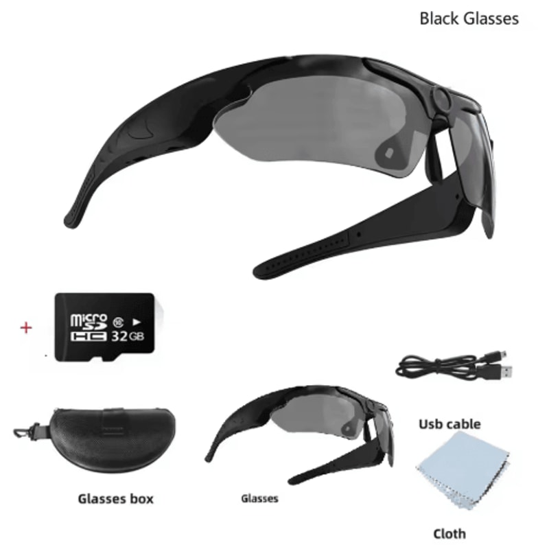 1080P HD Camera Sunglasses Wearable Video Recording Glasses With Polarized Lens For Outdoor Sport 2