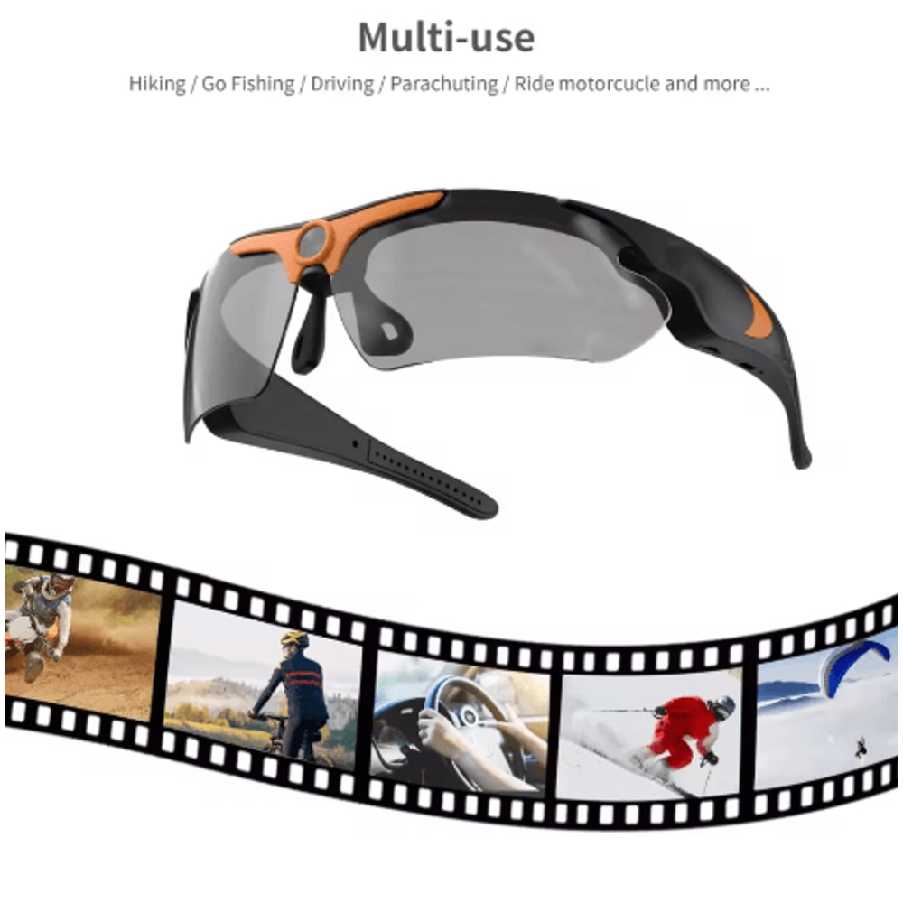 1080P HD Camera Sunglasses Wearable Video Recording Glasses With Polarized Lens For Outdoor Sport 4