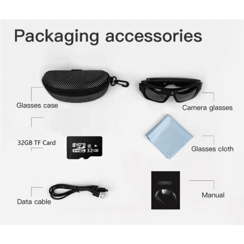 4K Smart Camera Glasses Wearable HD Video Recording Eyewear For Driving Outdoor Use 1