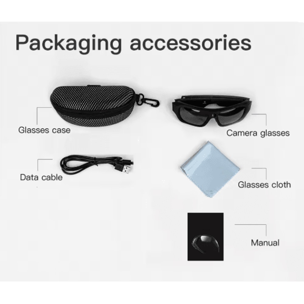 4K Smart Camera Glasses Wearable HD Video Recording Eyewear For Driving Outdoor Use 3