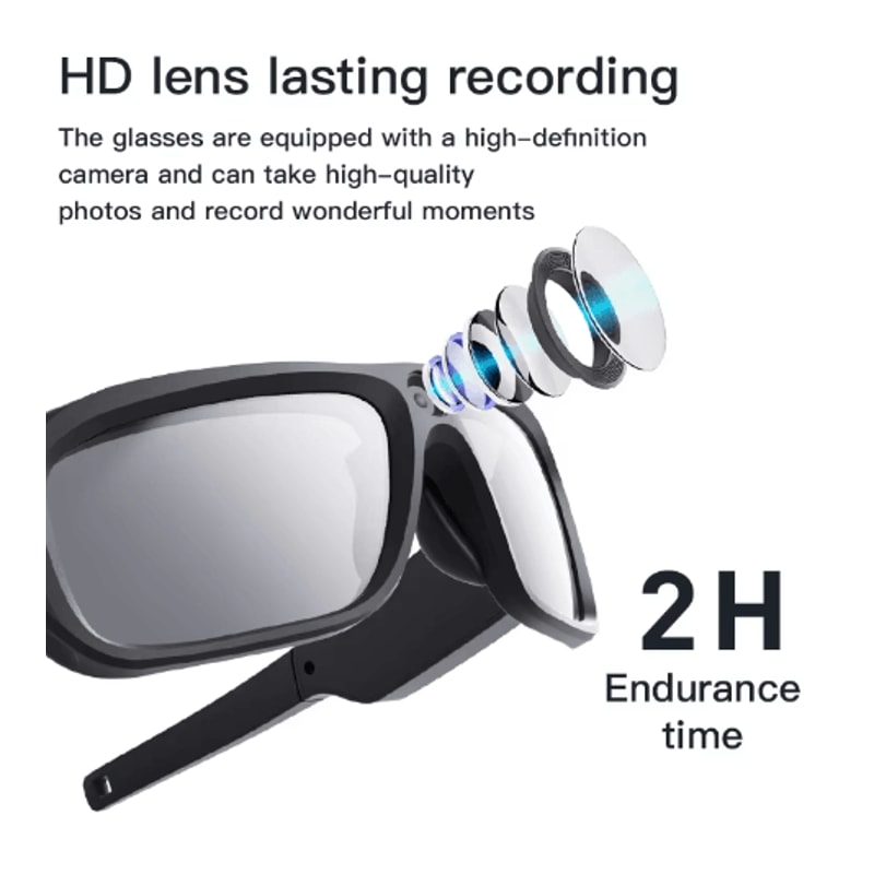 4K Smart Camera Glasses Wearable HD Video Recording Eyewear For Driving Outdoor Use 7
