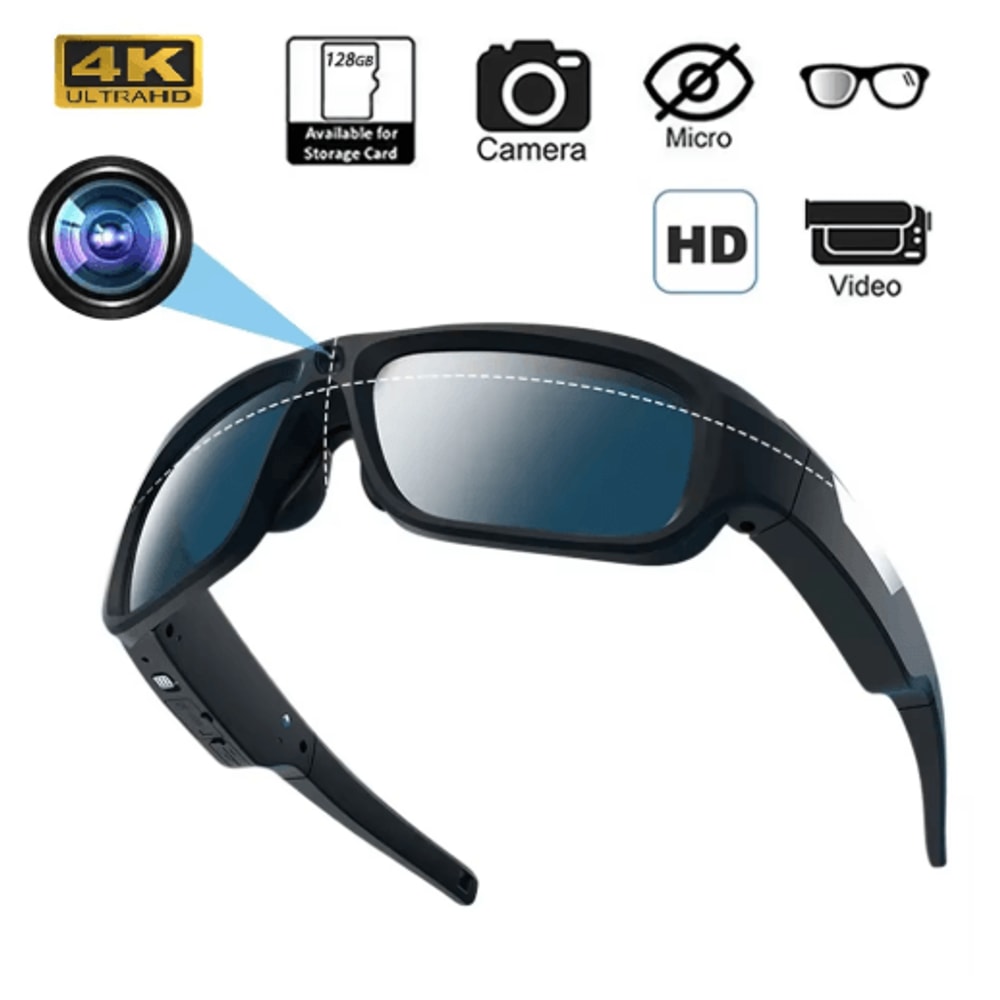 4K Smart Camera Glasses Wearable HD Video Recording Eyewear For Driving Outdoor Use 0