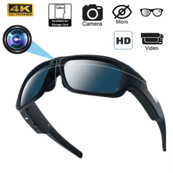4k smart camera glasses – wearable hd video recording eyewear for driving & outdoor use