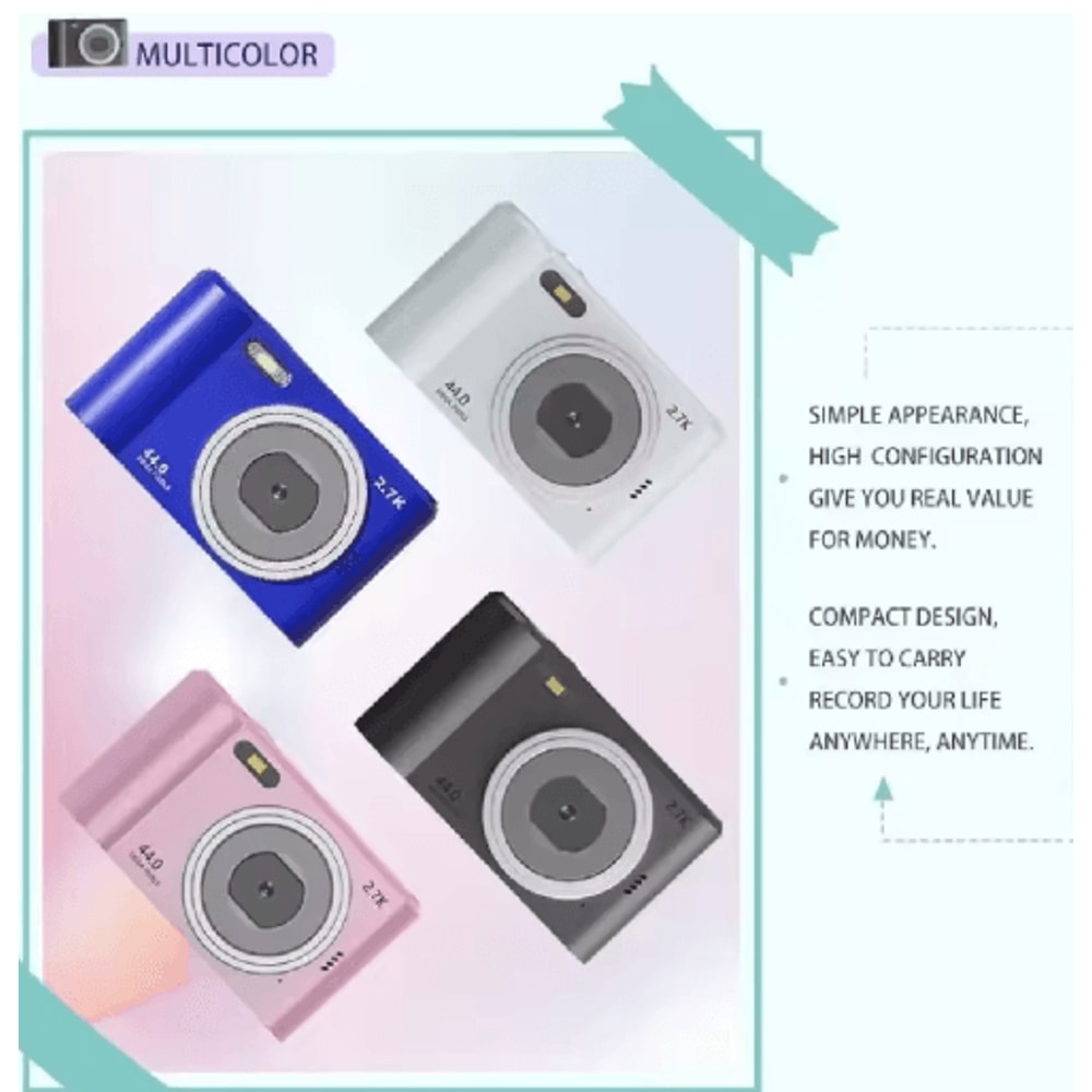 Kids Autofocus Digital Camera 1080P Compact Camcorder With 8times Zoom For Beginners 6