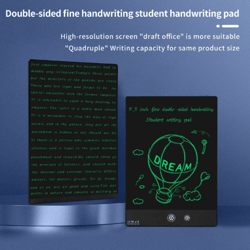 9.5 lcd writing tablet – reusable digital drawing board & electronic notepad for kids and learning