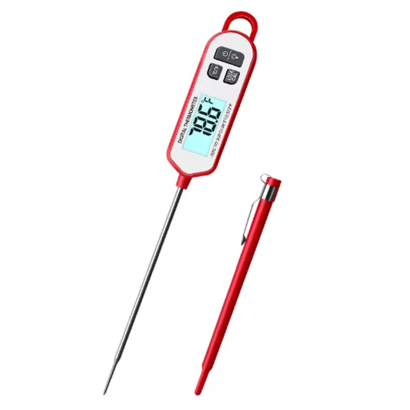 Instant Read Digital Meat Thermometer High Accuracy Waterproof BBQ Kitchen Thermometer With Backl 2