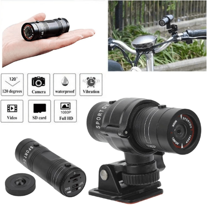 F9 1080P Action Camera Mini Helmet Cam With DVR Audio For Bike Motorcycle Outdoor Sports 6