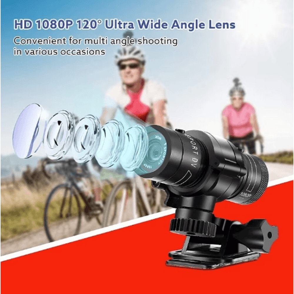 F9 1080P Action Camera Mini Helmet Cam With DVR Audio For Bike Motorcycle Outdoor Sports 7
