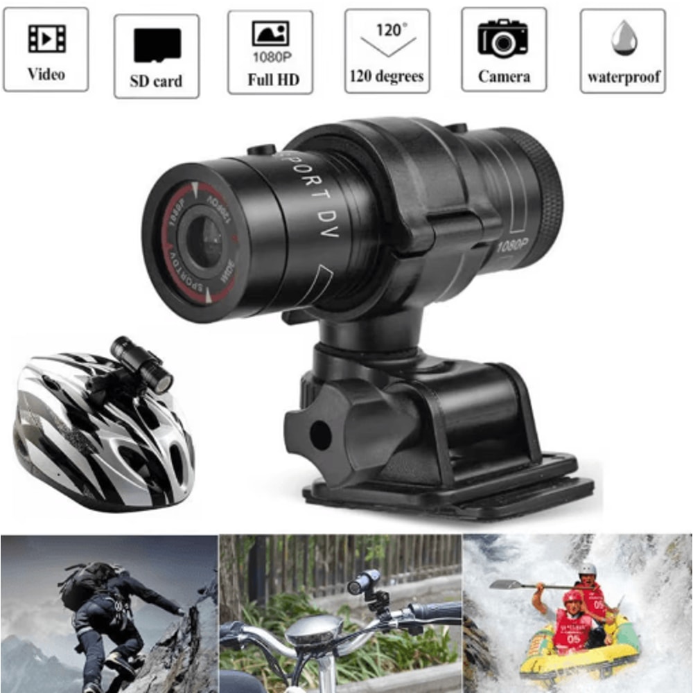 F9 1080P Action Camera Mini Helmet Cam With DVR Audio For Bike Motorcycle Outdoor Sports 0