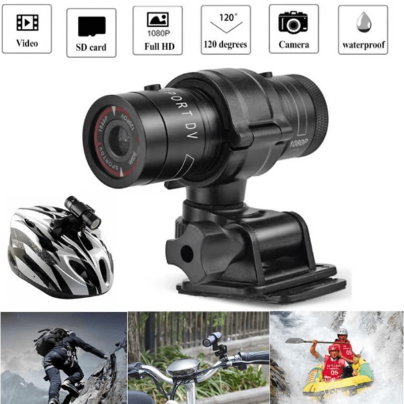 F9 1080P Action Camera Mini Helmet Cam With DVR Audio For Bike Motorcycle Outdoor Sports 0