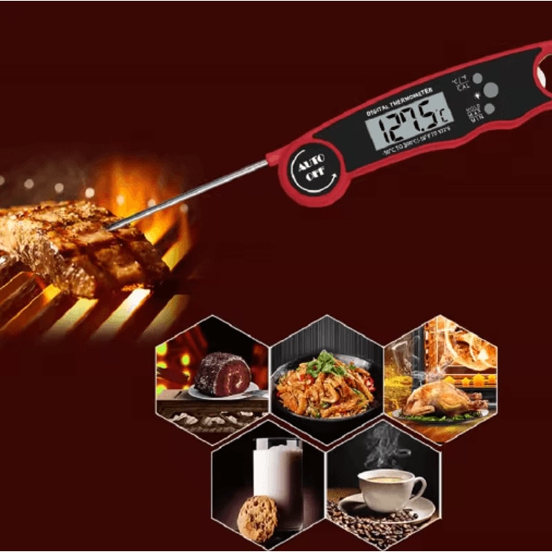Instant Read Digital Food Thermometer Kitchen Meat Thermometer With Backlight Hold Function 3
