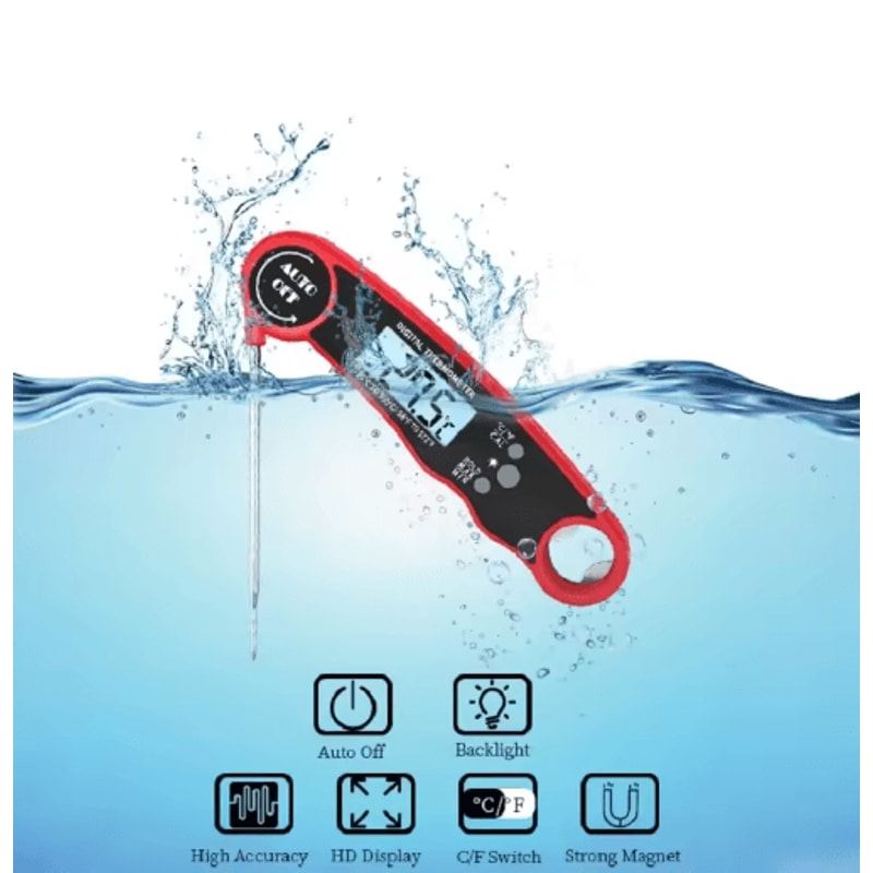 Instant Read Digital Food Thermometer Kitchen Meat Thermometer With Backlight Hold Function 5
