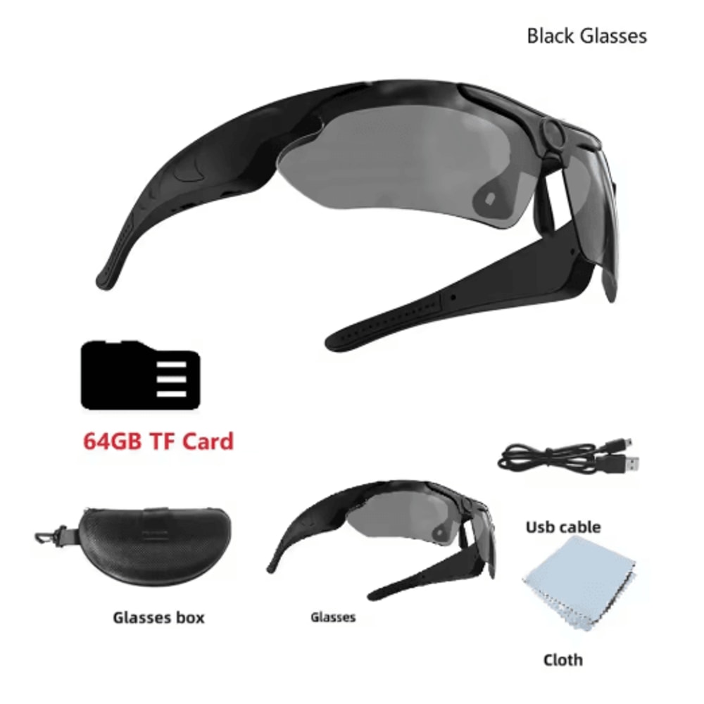 1080P Smart Camera Sunglasses WideAngle Wearable Video Recording Glasses For Outdoor Sports 1