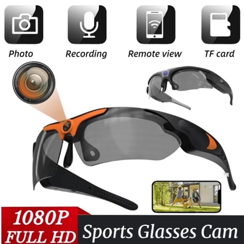 1080P Smart Camera Sunglasses WideAngle Wearable Video Recording Glasses For Outdoor Sports 0