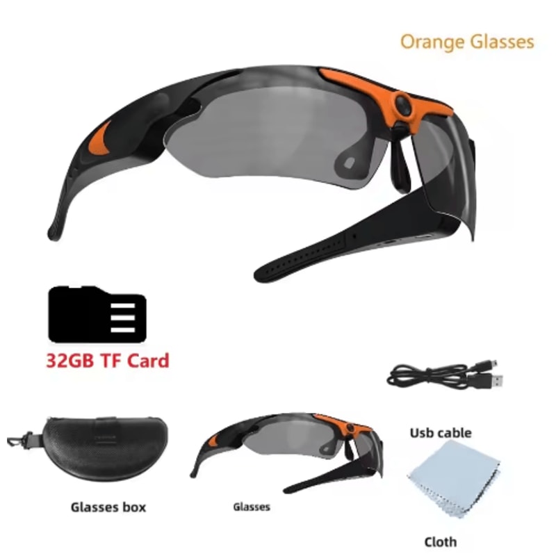 1080P Smart Camera Sunglasses WideAngle Wearable Video Recording Glasses For Outdoor Sports 2